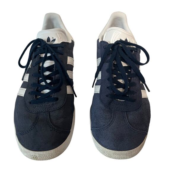 Adidas‎ Gazelle Shoes Originals Navy Blue White Size US Men 9 Women 10 - Picture 5 of 10